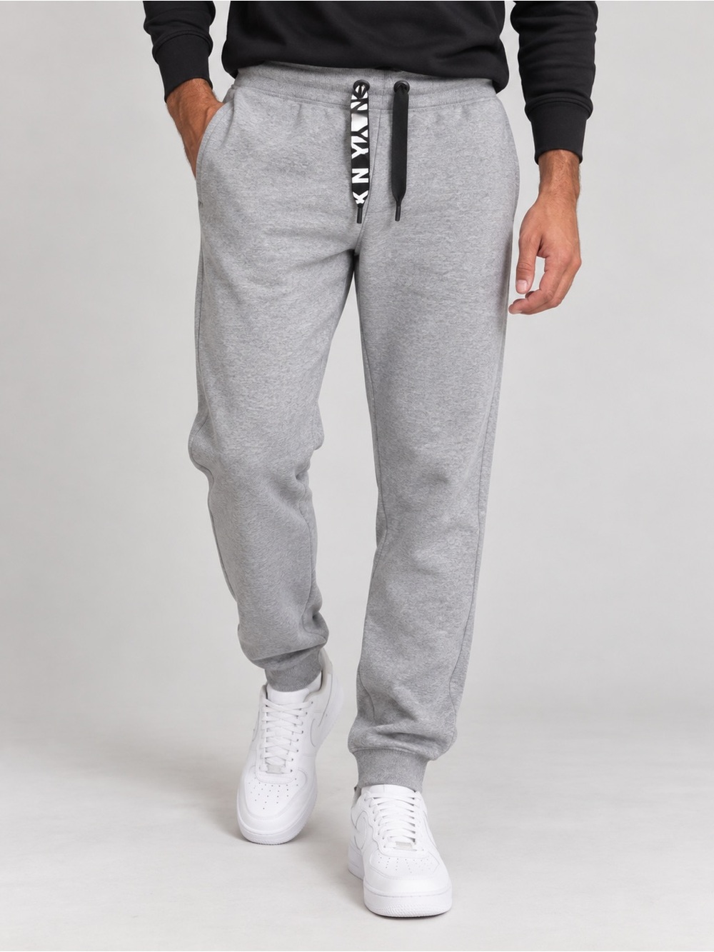 DKNY Men’s Gray Logo Drawstring Jogger Sweatpants XL NWT